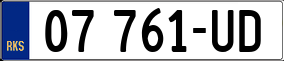 Trailer License Plate